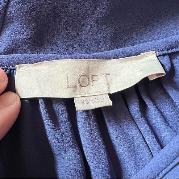 Loft purple cold shoulder blouse - Picture 8 of 11